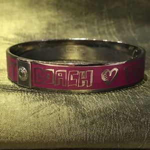 Coach purple poppy bangle.
